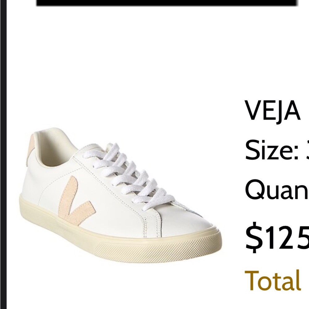 Veja Women's Cream and White Sneakers